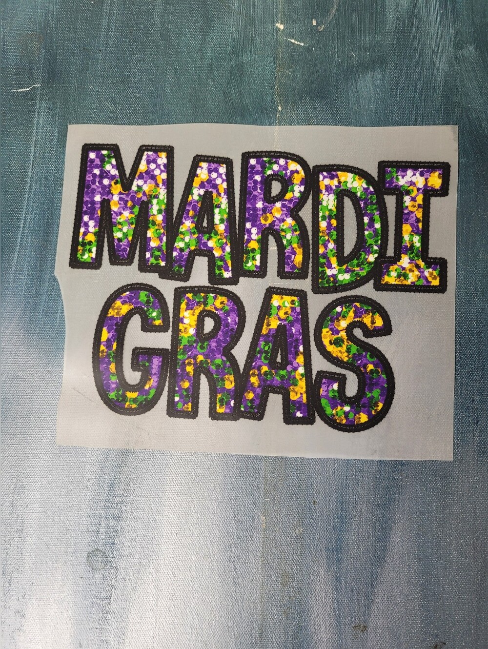 Mardi Gras DTF Transfer Ready To Press